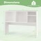 Costway Computer Desktop Bookcase Countertop Storage Bookshelf Organizer with 4 Cubbies Natural/White